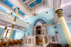 Interior of synagogue in Riga, Latvia, Jewish Heritage in the Baltics
