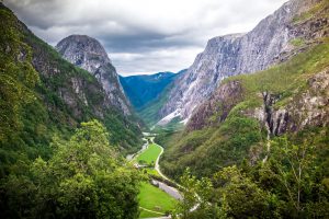 Scandinavia – Northern Wonders, 10 days / 9 nights. View on Naeroydalen valley from road Stalheim