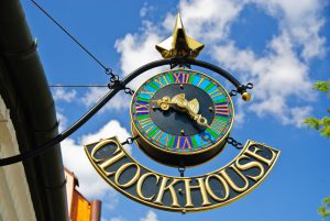 Jewish Heritage in Central Europe, 14 days/13 nights. Colorful vintage street clock in Szentendre, Hungary. Jewish Heritage in Central Europe