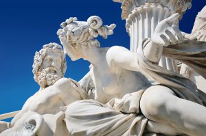 Jewish Heritage in Central Europe, 14 days/13 nights. Detail of Athene fountain in front of Austrian parliament. Jewish Heritage in Central Europe