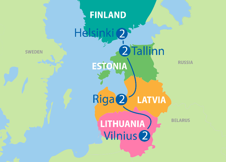 Finland, Estonia, Latvia, Lithuania